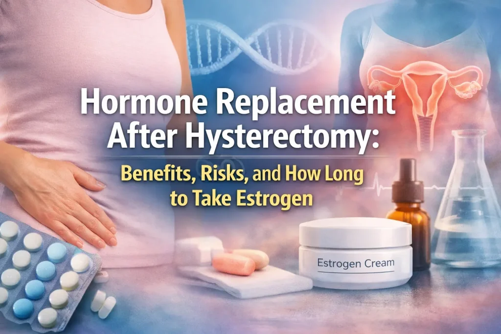 Horizontal banner showing a tirzepatide injection pen, measuring tape, scale, and apple with overlaid text reading “How Long Does Tirzepatide Take to Work for Weight Loss?” on a blue medical-themed background.